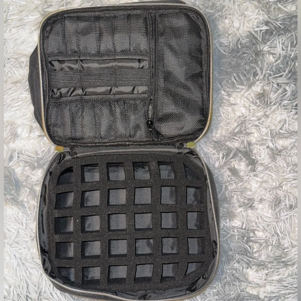Double Layer Nail Tech Storage Bag Travel Cosmetic Organizer